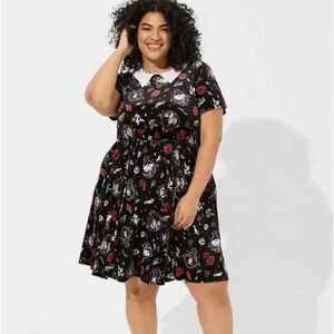 NWT Disney Villains Skater Dress Stretch Velvet size 1X